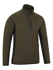 Mountain Warehouse Green Treston Mens Quarter Zip Fleece - Image 3 of 5