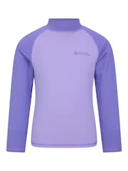 Mountain Warehouse Purple Kids Long Sleeved Rash Vest - Image 1 of 5