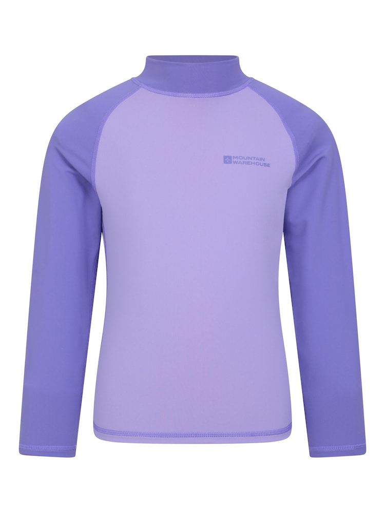Mountain Warehouse Purple Kids Long Sleeved Rash Vest - Image 1 of 5