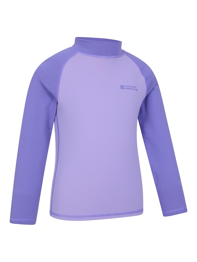 Mountain Warehouse Purple Kids Long Sleeved Rash Vest - Image 2 of 5
