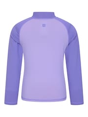 Mountain Warehouse Purple Kids Long Sleeved Rash Vest - Image 3 of 5
