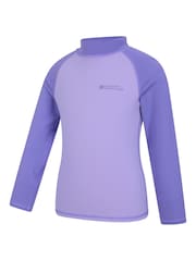 Mountain Warehouse Purple Kids Long Sleeved Rash Vest - Image 4 of 5