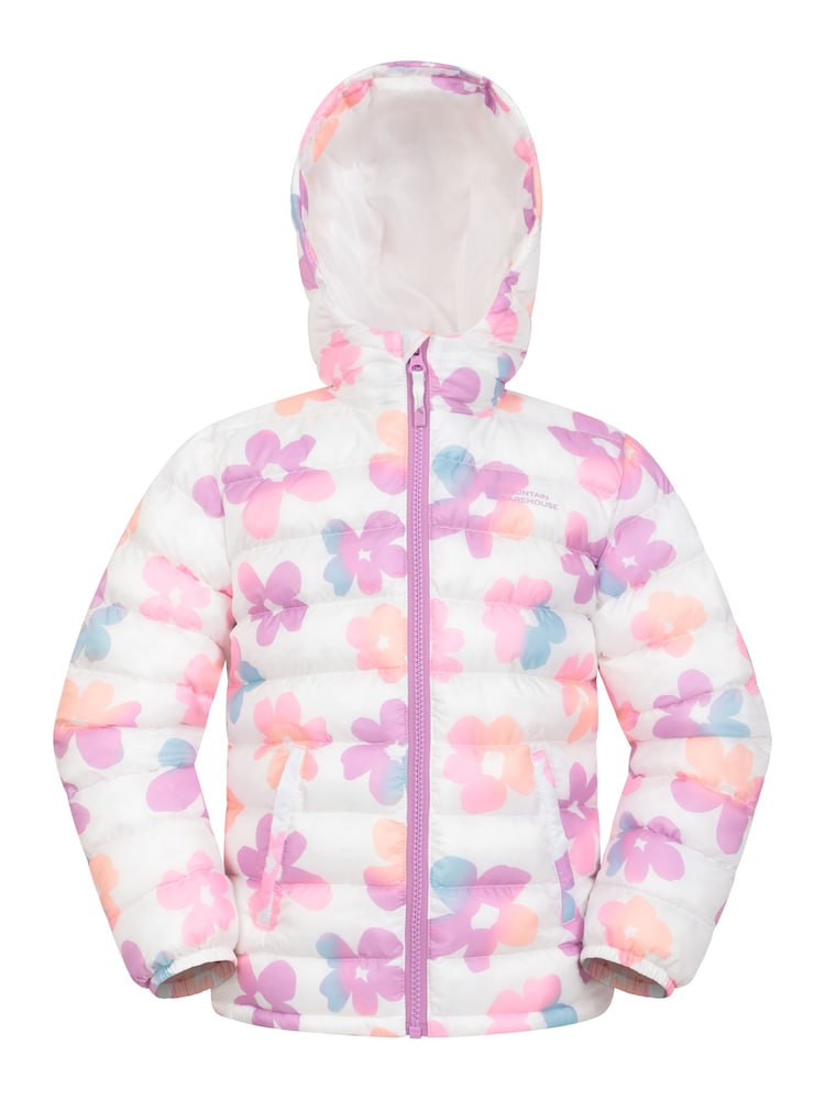 Mountain Warehouse Pink Seasons Kids Printed Water-Resistant Padded Jacket - Image 1 of 5