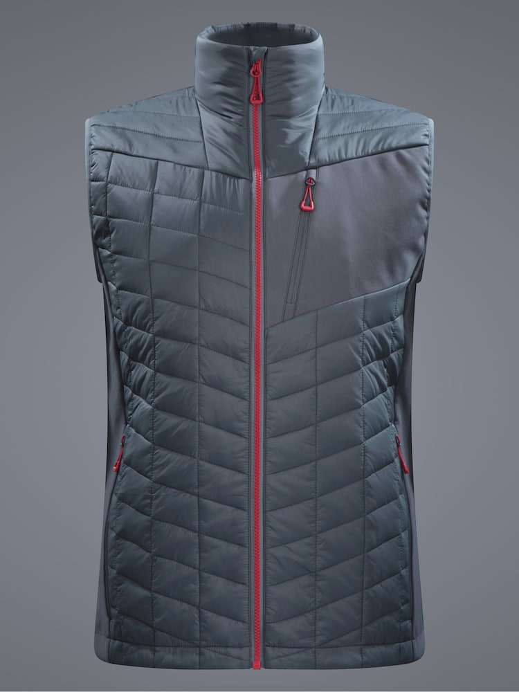 Mountain Warehouse Grey Mens Ultra Siurana Hybrid Softshell Gilet - Image 1 of 6