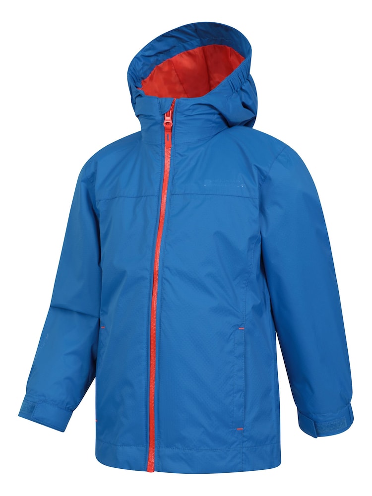 Bleu - Veste imperméable Mountain Warehouse Torrent enfant - Image 4 of 5