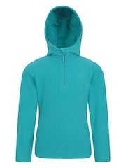 Aqua Blue - Mountain Warehouse Kids Camber II Fleece Hoodie - Imagen 1 de 5