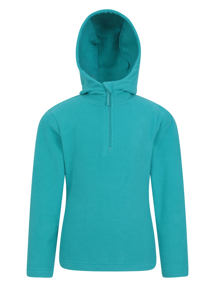 Aqua Blue - Mountain Warehouse Kids Camber II Fleece Hoodie - Imagen 1 de 5