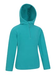 Aqua Blue - Mountain Warehouse Kids Camber II Fleece Hoodie - Imagen 2 de 5