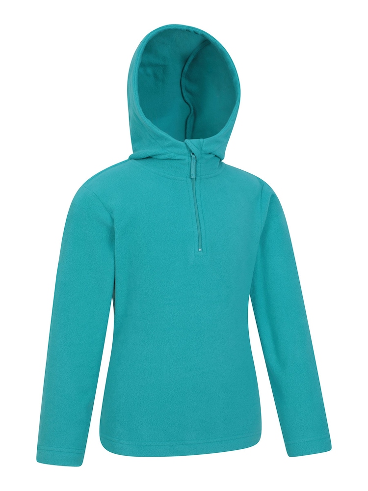 Aqua Blue - Mountain Warehouse Kids Camber II Fleece Hoodie - Imagen 2 de 5