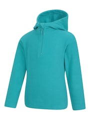 Aqua Blue - Mountain Warehouse Kids Camber II Fleece Hoodie - Imagen 4 de 5