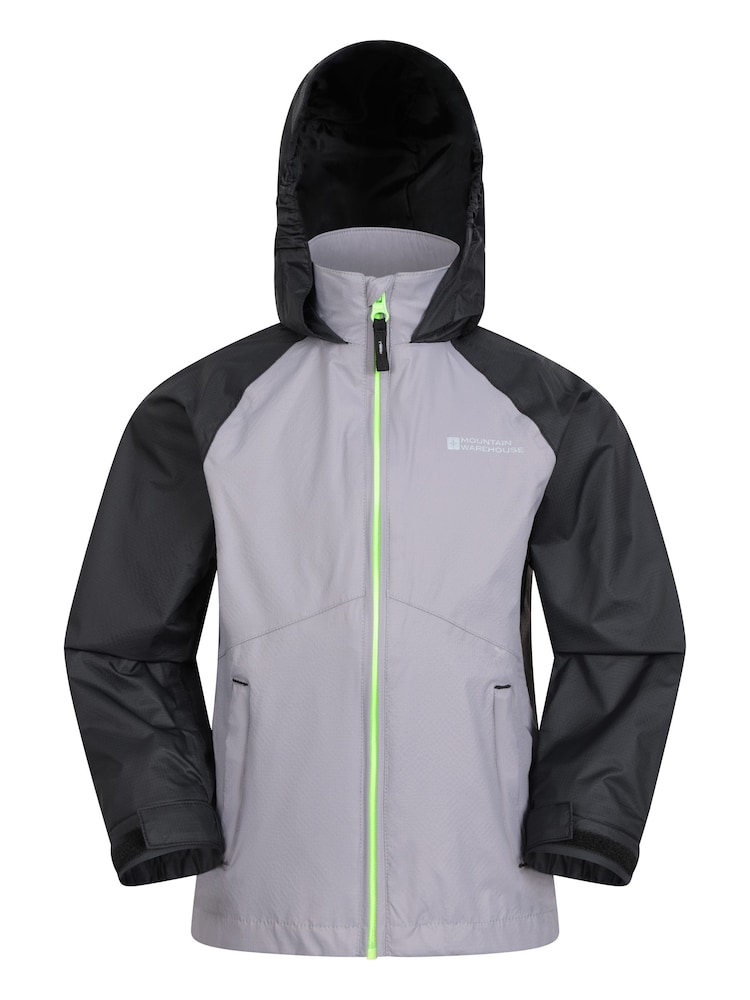 Mountain Warehouse Grey Torrent II Kids Waterproof Jacket - Image 1 of 6