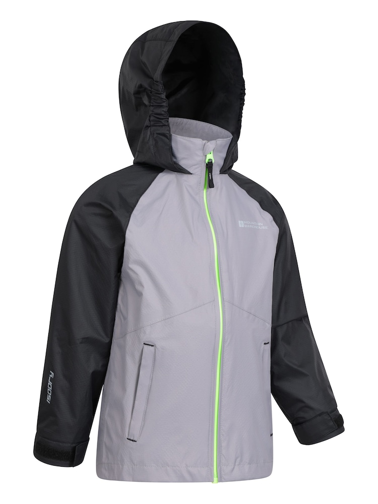 Mountain Warehouse Grey Torrent II Kids Waterproof Jacket - Image 2 of 6