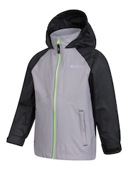 Mountain Warehouse Grey Torrent II Kids Waterproof Jacket - Image 3 of 6