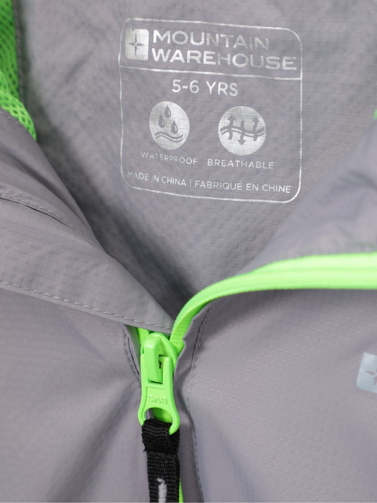 Mountain Warehouse Grey Torrent II Kids Waterproof Jacket - Image 6 of 6