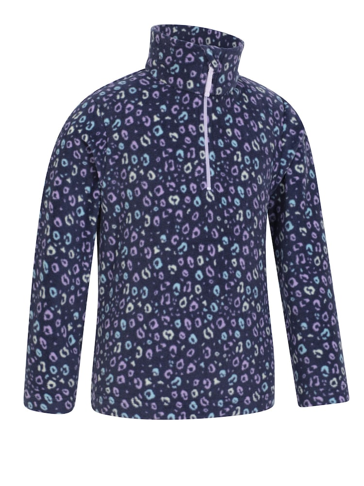 Mountain Warehouse Blue Endeavour Kids Printed Half Zip Fleece - Image 2 of 5 Mountain Warehouse Blue Endeavour Kids Printed Half Zip Fleece - Image 2 of 5