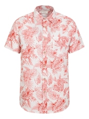 Mountain Warehouse Orange 100% Cotton Tropical Printed Mens Short Sleeved Shirt - Image 1 of 5