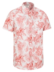 Mountain Warehouse Orange 100% Cotton Tropical Printed Mens Short Sleeved Shirt - Image 2 of 5