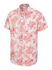 Mountain Warehouse Orange 100% Cotton Tropical Printed Mens Short Sleeved Shirt - Image 4 of 5