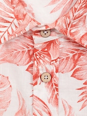 Mountain Warehouse Orange 100% Cotton Tropical Printed Mens Short Sleeved Shirt - Image 5 of 5
