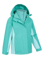 Mountain Warehouse Blue Lightning 3 in 1 Kids Waterproof Jacket - Image 2 of 7