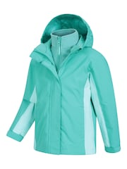 Mountain Warehouse Blue Lightning 3 in 1 Kids Waterproof Jacket - Image 4 of 7