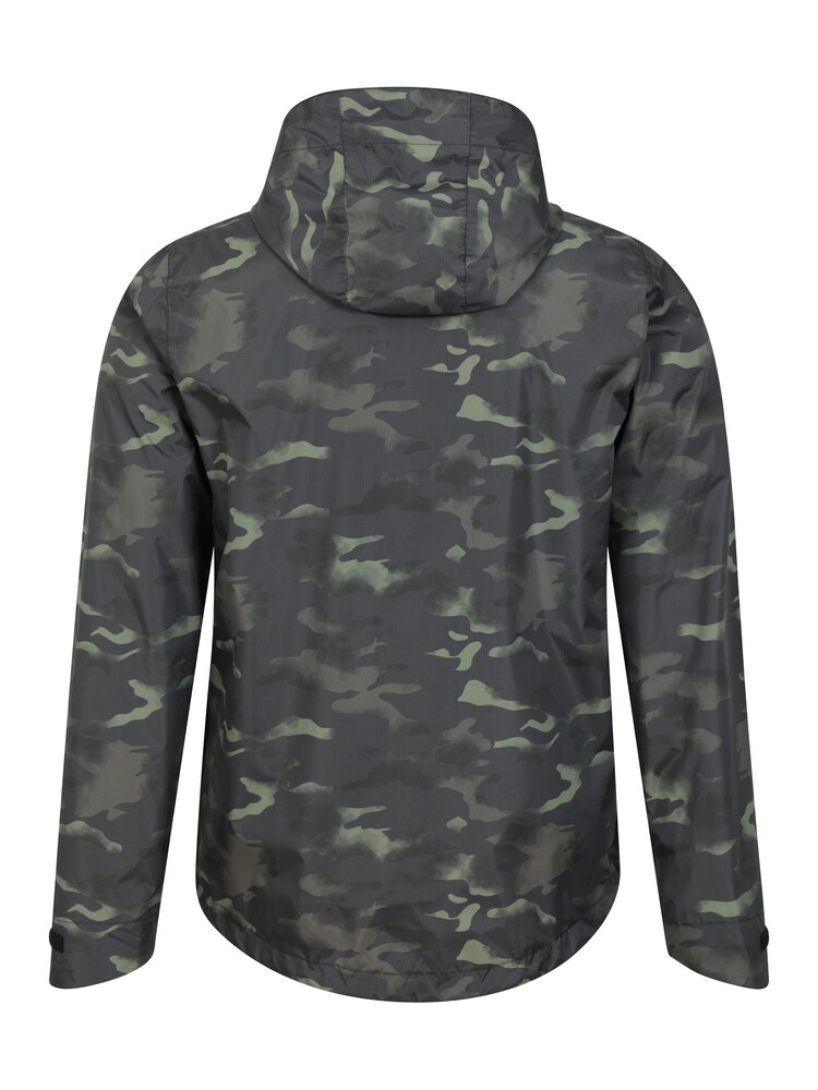 Mountain Warehouse Green Mens Swerve Waterproof Printed Windbreaker - Image 2 of 6
