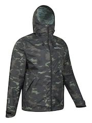 Mountain Warehouse Green Mens Swerve Waterproof Printed Windbreaker - Image 4 of 6