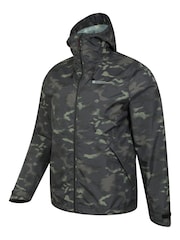 Mountain Warehouse Green Mens Swerve Waterproof Printed Windbreaker - Image 5 of 6