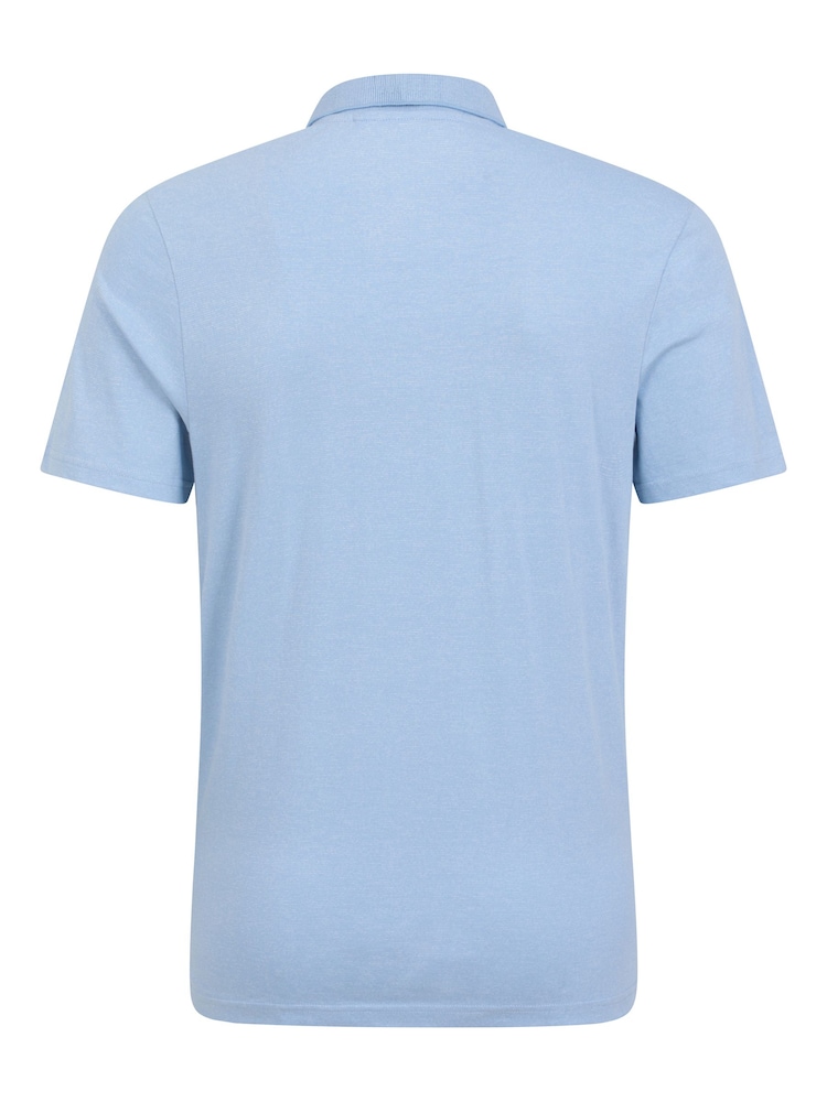 Mountain Warehouse Blue Mens Cordyline Textured Polo Shirt - Image 2 of 5 Mountain Warehouse Blue Mens Cordyline Textured Polo Shirt - Image 2 of 5