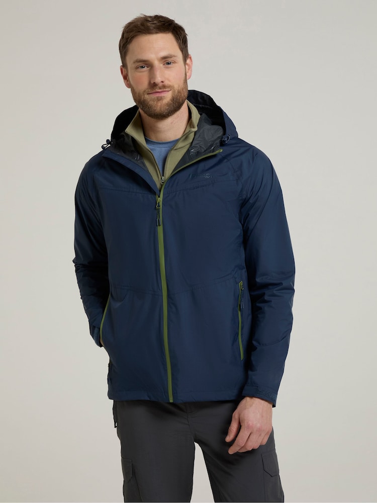 Mountain Warehouse Blue Mens Summit Extreme 2.5 Layer Waterproof Jacket - Image 1 of 9 Mountain Warehouse Blue Mens Summit Extreme 2.5 Layer Waterproof Jacket - Image 1 of 9