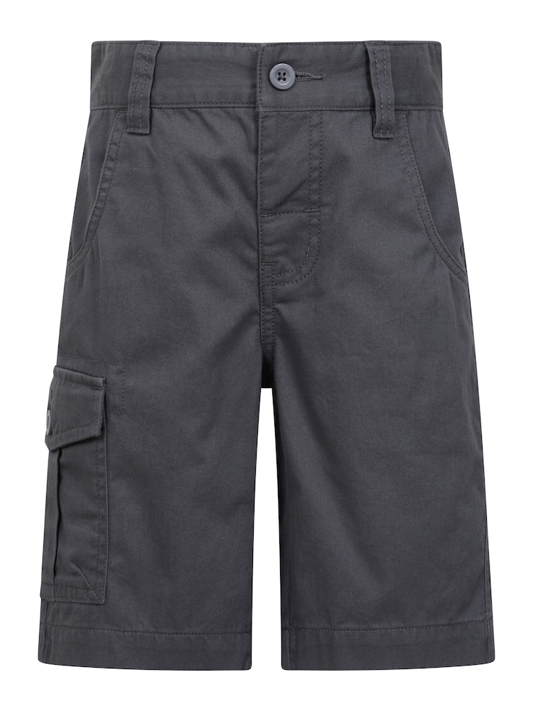 Mountain Warehouse Grey Kids 100% Cotton Cargo Shorts - Image 1 of 7