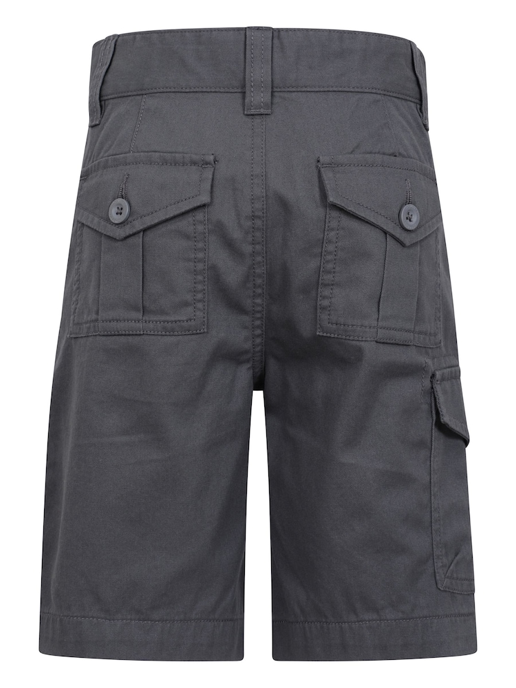 Mountain Warehouse Grey Kids 100% Cotton Cargo Shorts - Image 3 of 7