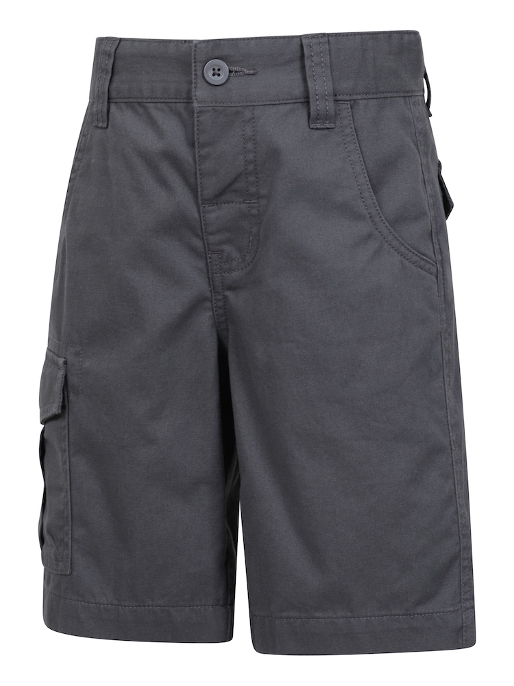 Mountain Warehouse Grey Kids 100% Cotton Cargo Shorts - Image 4 of 7