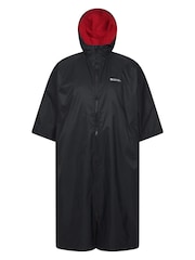 Mountain Warehouse Black Mens Coastline Water Resistant Changing Robe Coat Jacket - Image 1 of 5