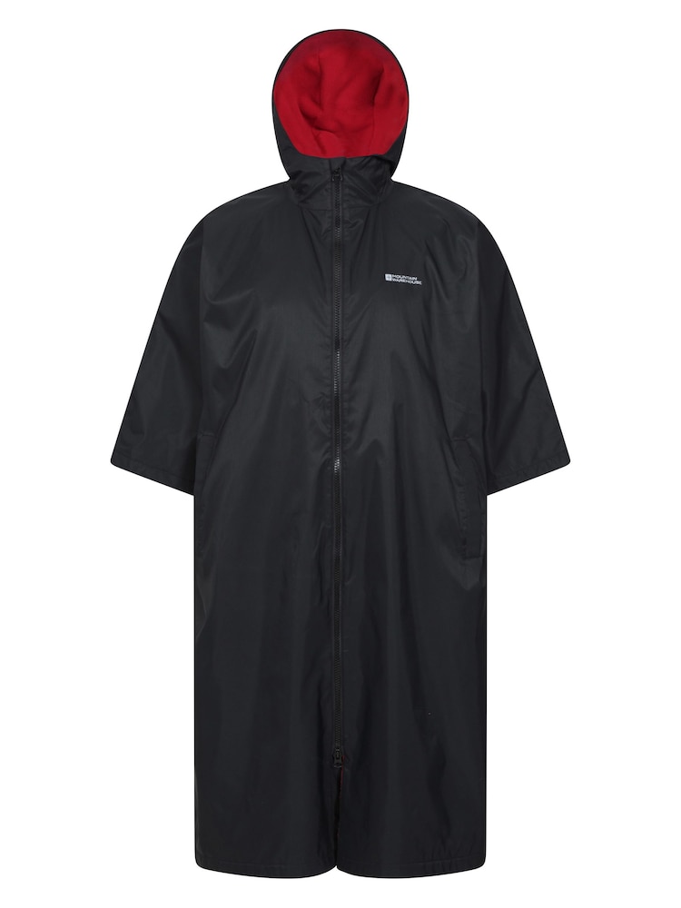 Mountain Warehouse Black Mens Coastline Water Resistant Changing Robe Coat Jacket - Image 1 of 5