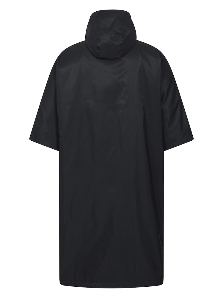 Mountain Warehouse Black Mens Coastline Water Resistant Changing Robe Coat Jacket - Image 2 of 5