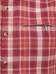 Mountain Warehouse Berry Red 100% Cotton Holiday Mens Short Sleeve Shirt - Image 5 of 6