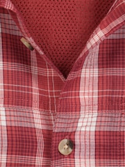 Mountain Warehouse Berry Red 100% Cotton Holiday Mens Short Sleeve Shirt - Image 6 of 6
