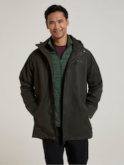 Mountain Warehouse Green Mens Westport Long Waterproof Jacket - Image 1 of 8