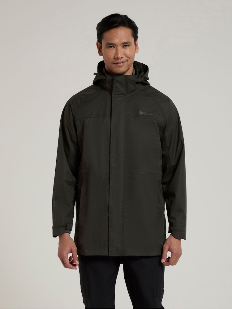 Mountain Warehouse Green Mens Westport Long Waterproof Jacket - Image 2 of 8
