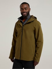 Mountain Warehouse Green Mens Covert Lightweight, Waterproof Coat Jacket - Image 1 of 9