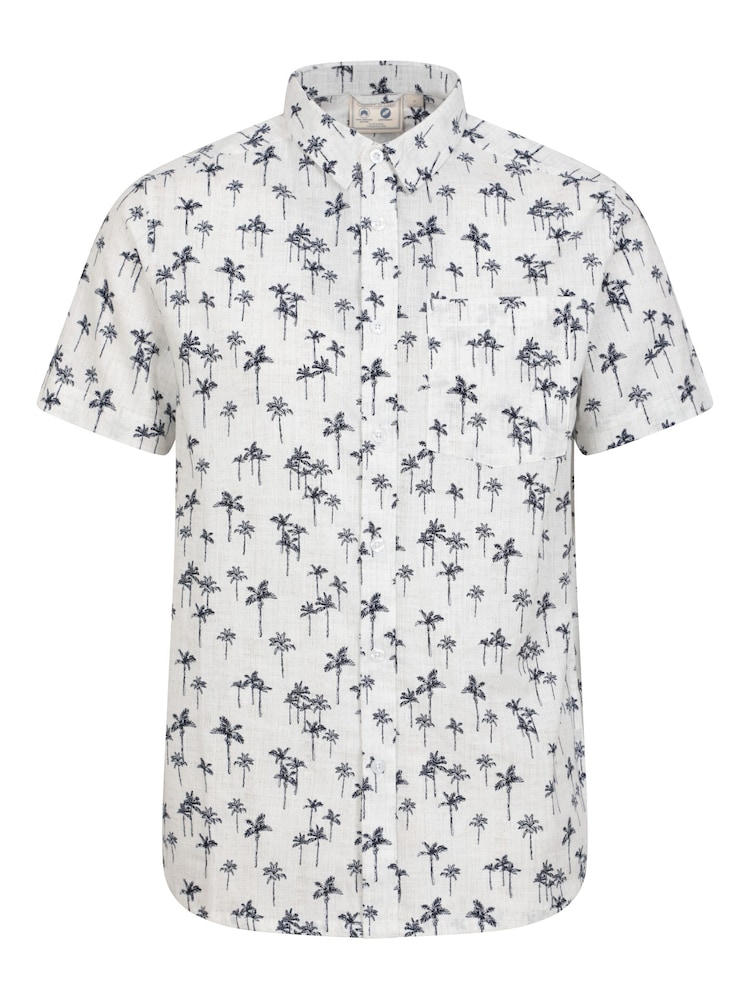Mountain Warehouse White 100% Cotton Preston Illustration Mens Shirt - Image 1 of 5