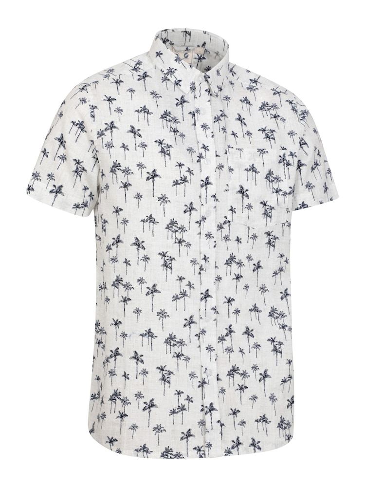 Mountain Warehouse White 100% Cotton Preston Illustration Mens Shirt - Image 2 of 5 Mountain Warehouse White 100% Cotton Preston Illustration Mens Shirt - Image 2 of 5