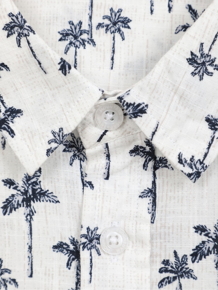 Mountain Warehouse White 100% Cotton Preston Illustration Mens Shirt - Image 5 of 5
