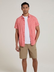 Mountain Warehouse Pink Mens Preston Illustration 100% Cotton Shirt - Image 1 of 7