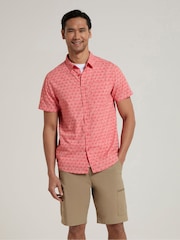Mountain Warehouse Pink Mens Preston Illustration 100% Cotton Shirt - Image 2 of 7