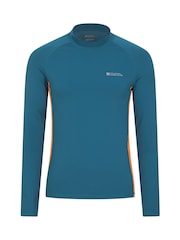 Mountain Warehouse Sky Blue Mens Long Sleeve Rash Vest - Image 1 of 4