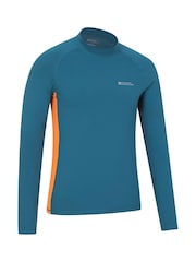 Mountain Warehouse Sky Blue Mens Long Sleeve Rash Vest - Image 2 of 4