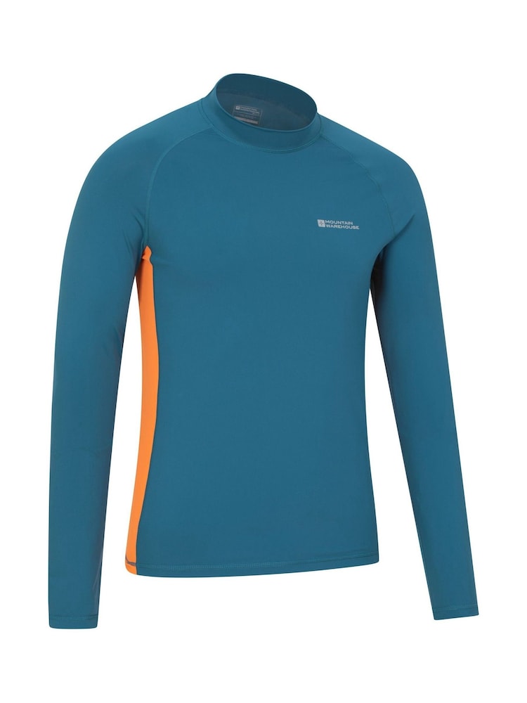 Mountain Warehouse Sky Blue Mens Long Sleeve Rash Vest - Image 2 of 4