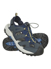 Mountain Warehouse Blue Rift Mens Drainage Sandals - Image 1 of 6